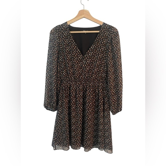 MADEWELL (Re)Sourced Geogett Button front Mini Dress in adorable Ditsy size XS - Picture 10 of 10